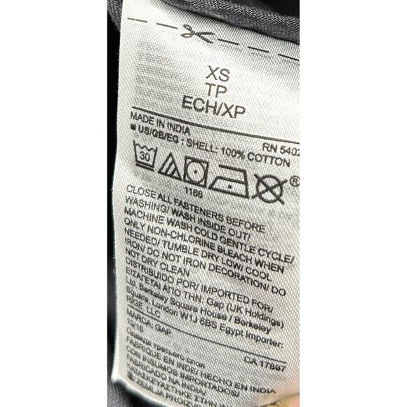 GAP Jacket "Moonless Night" Womens XS Embellished Beaded Military Field Glam - Picture 6 of 12